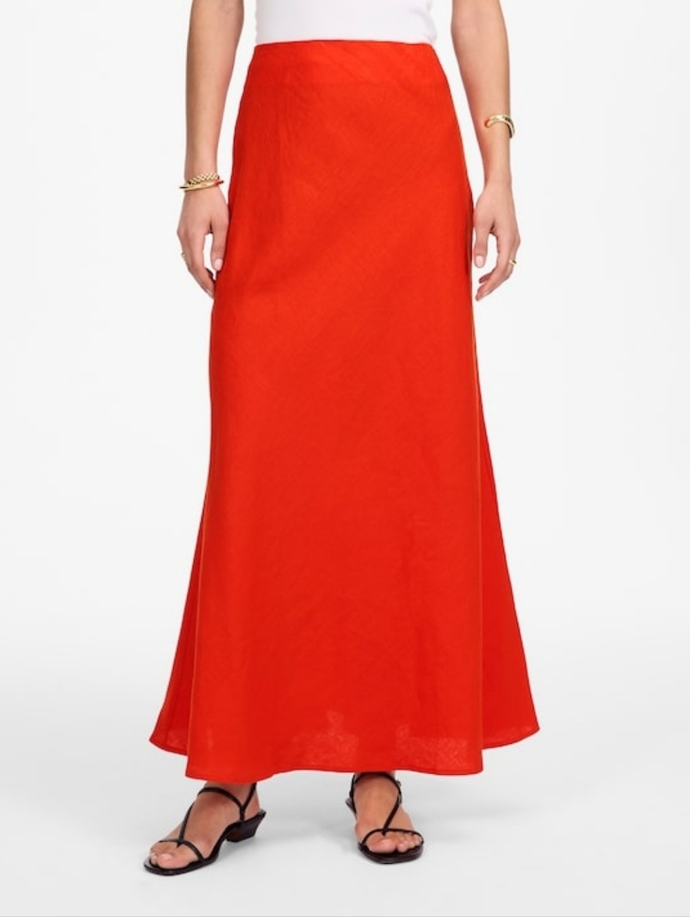 Madewell Linen Maxi Slip Skirt